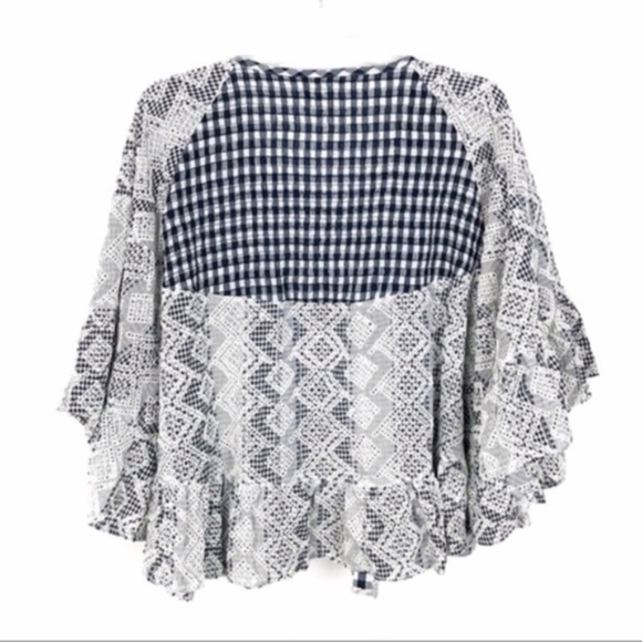 Anthropologie Akemi + Kin Blue Gingham Cardigan - Picture 7 of 8